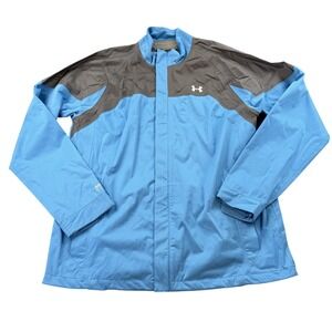 Under Armour ArmourStorm Blue/Gray Windbreaker Jacket Large LG NWOT